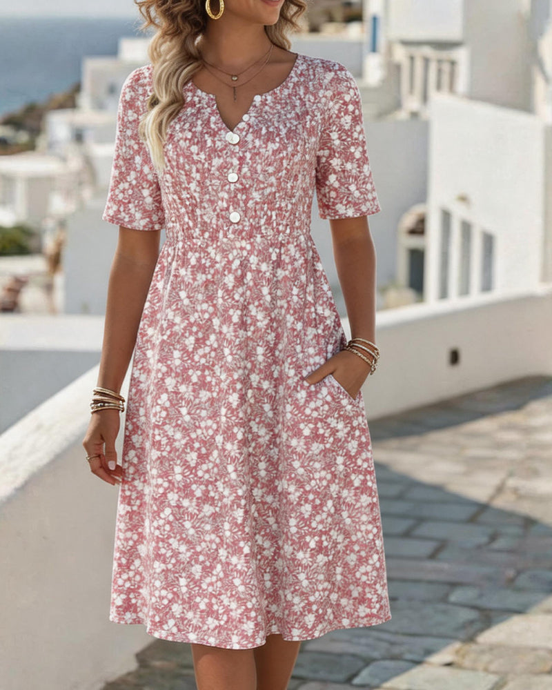 Carmen | Loose & Light Floral Midi Dress