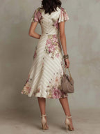 ELVENA™ | Pleated Midi Dress