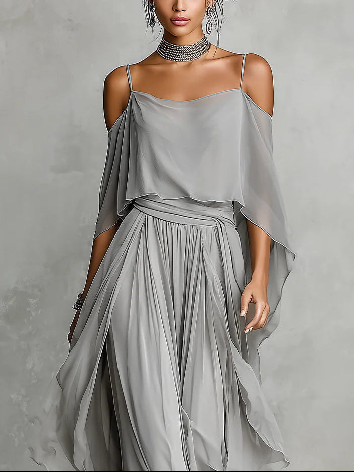 Katarzyna – Flowy Off-Shoulder Set