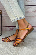 GOLDIE | Buckle Sandals with Colour Strap