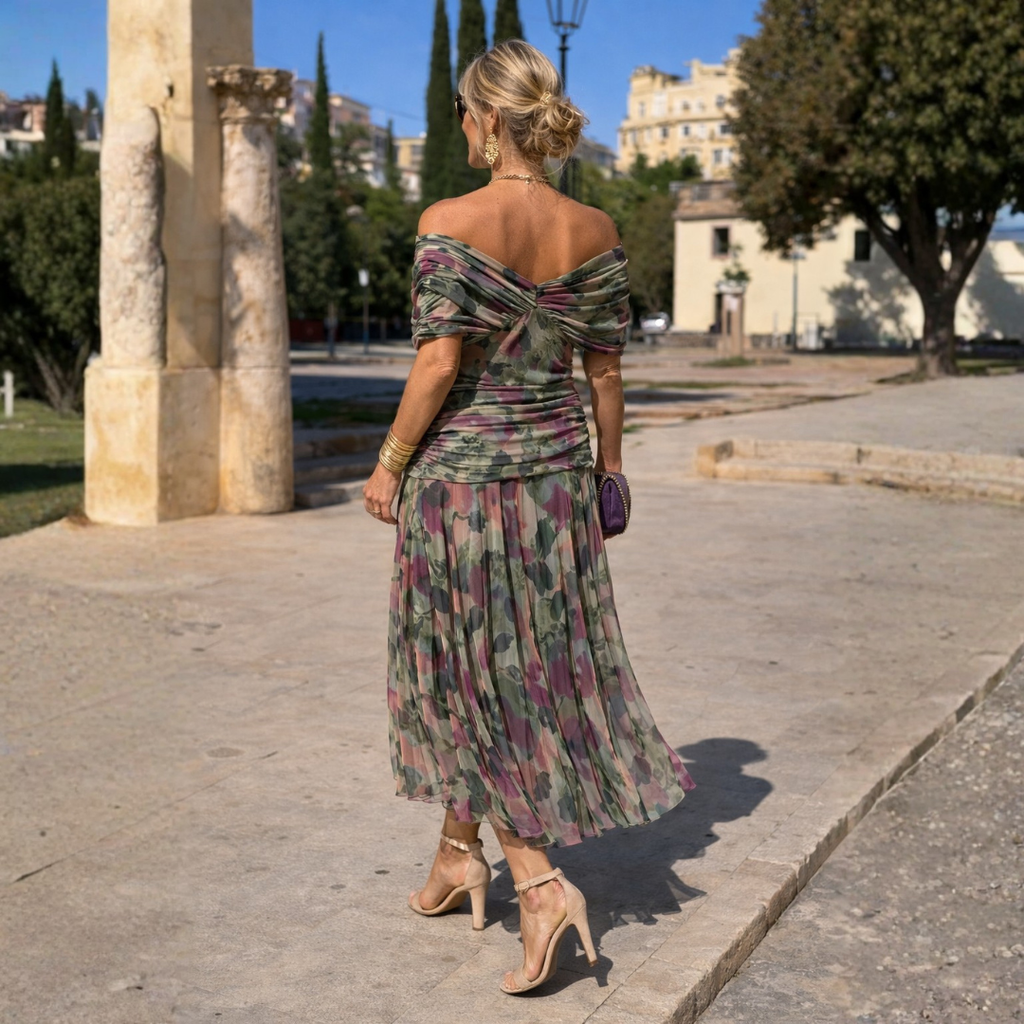 Wilhelmina | Off-Shoulder Maxi Dress