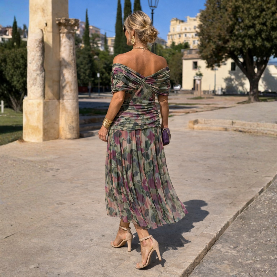 Wilhelmina | Off-Shoulder Maxi Dress