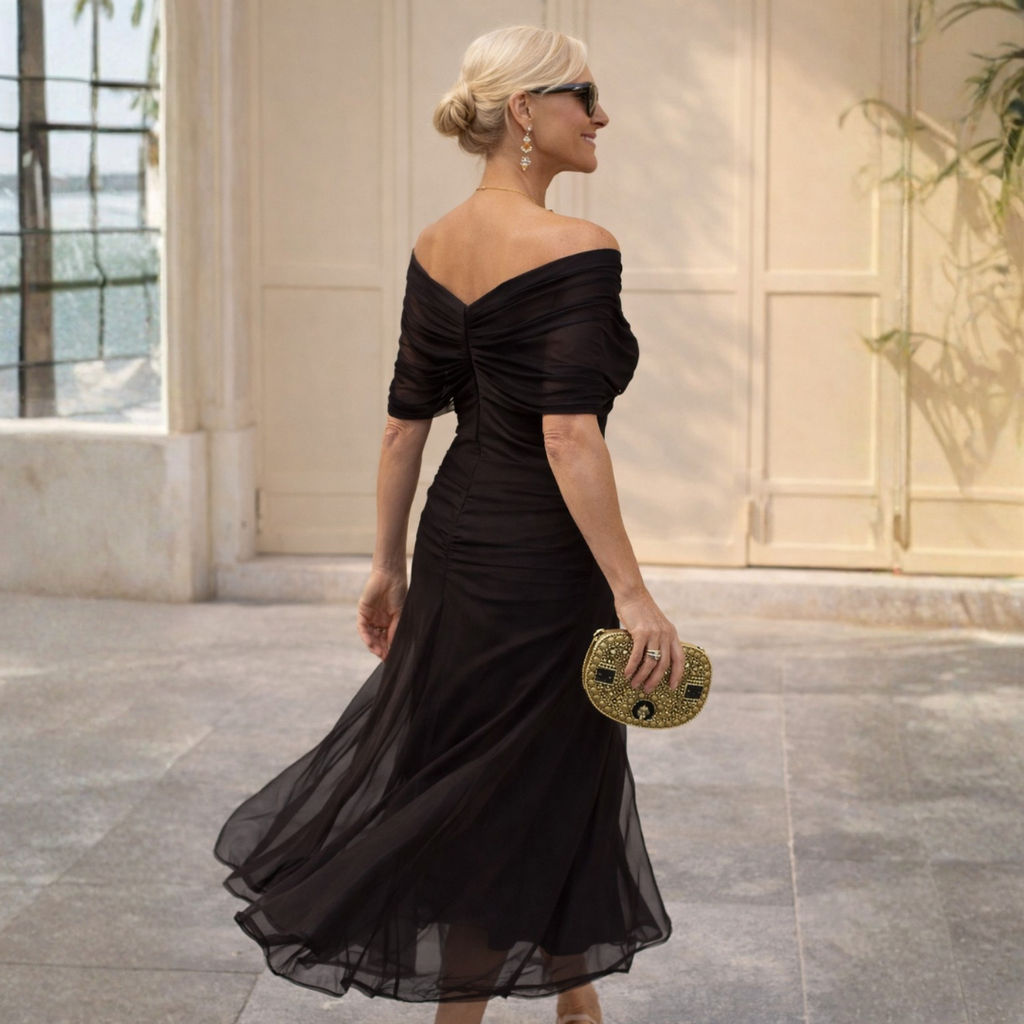 Wilhelmina | Off-Shoulder Maxi Dress