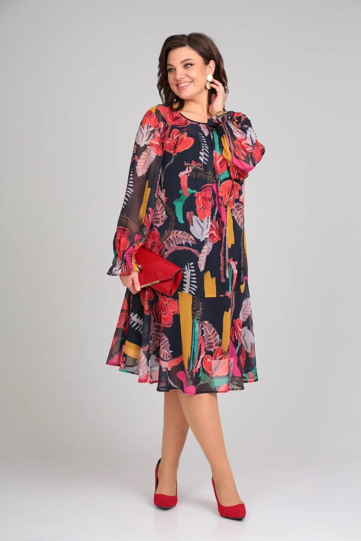 Floravine™ | Modern Floral Dress