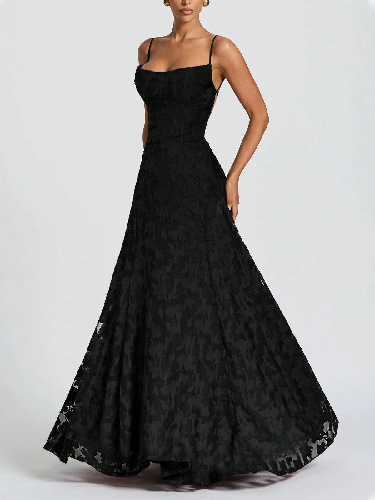 Delphine | Elegantes Spitzen Maxi Kleid