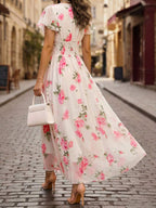 Winifred | Floral V-Neck Midi Dress