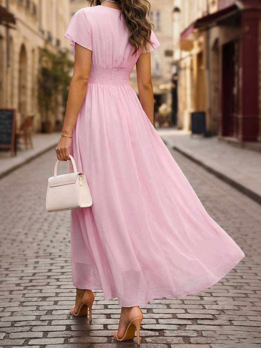 Winifred | Floral V-Neck Midi Dress