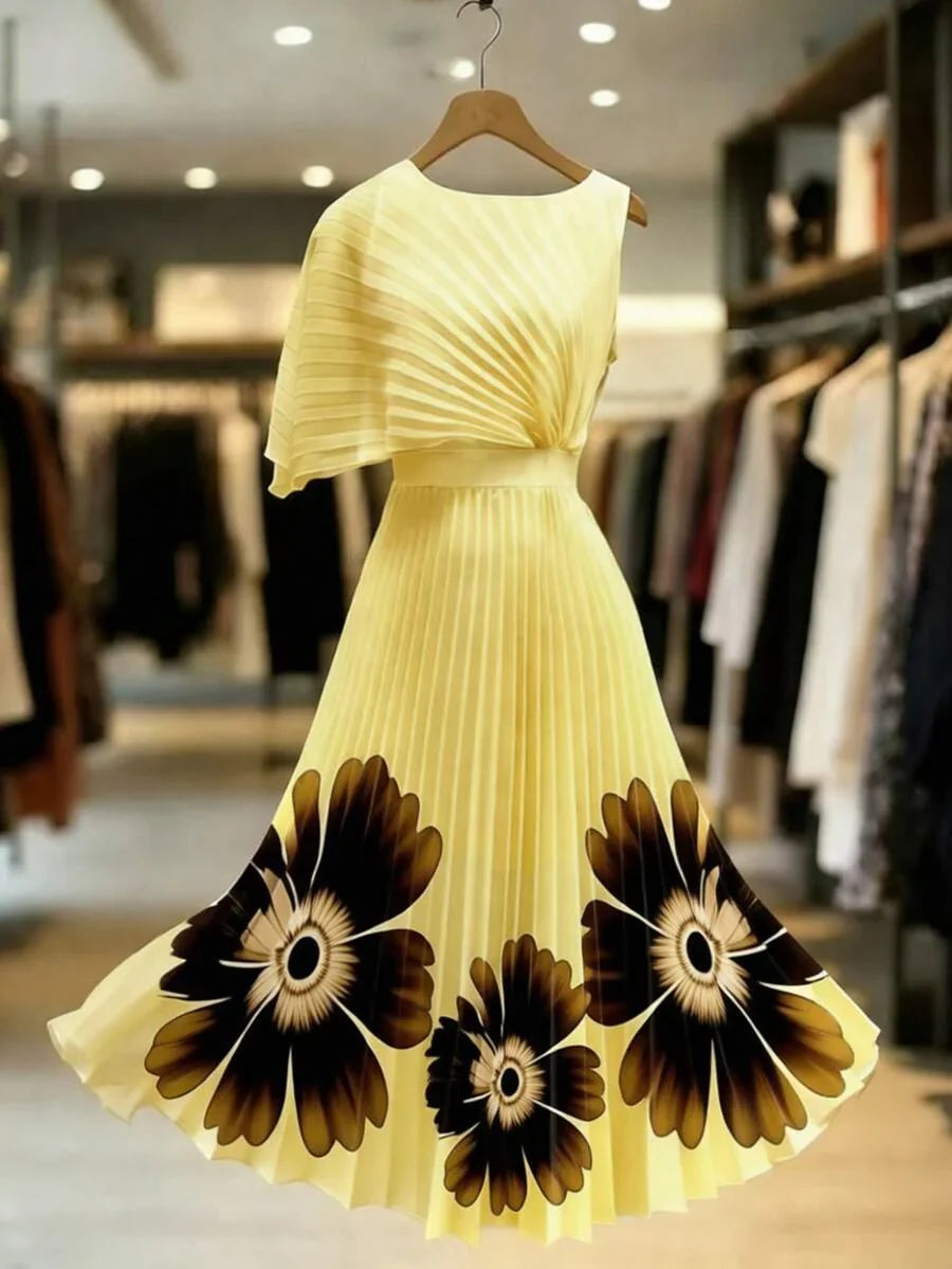 Phoebe | Pleated Midi Dress