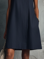 Aubrey Asymmetric Button Mini Dress