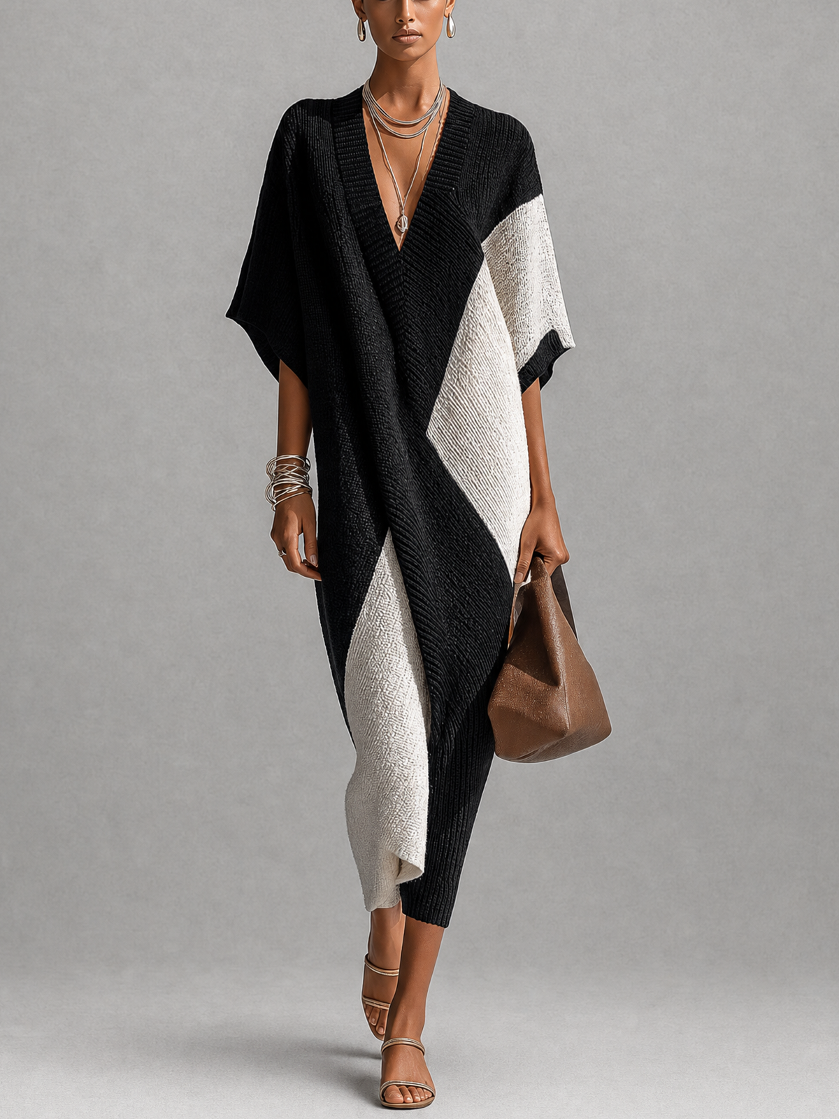 Véra Ebony and Ivory Dress