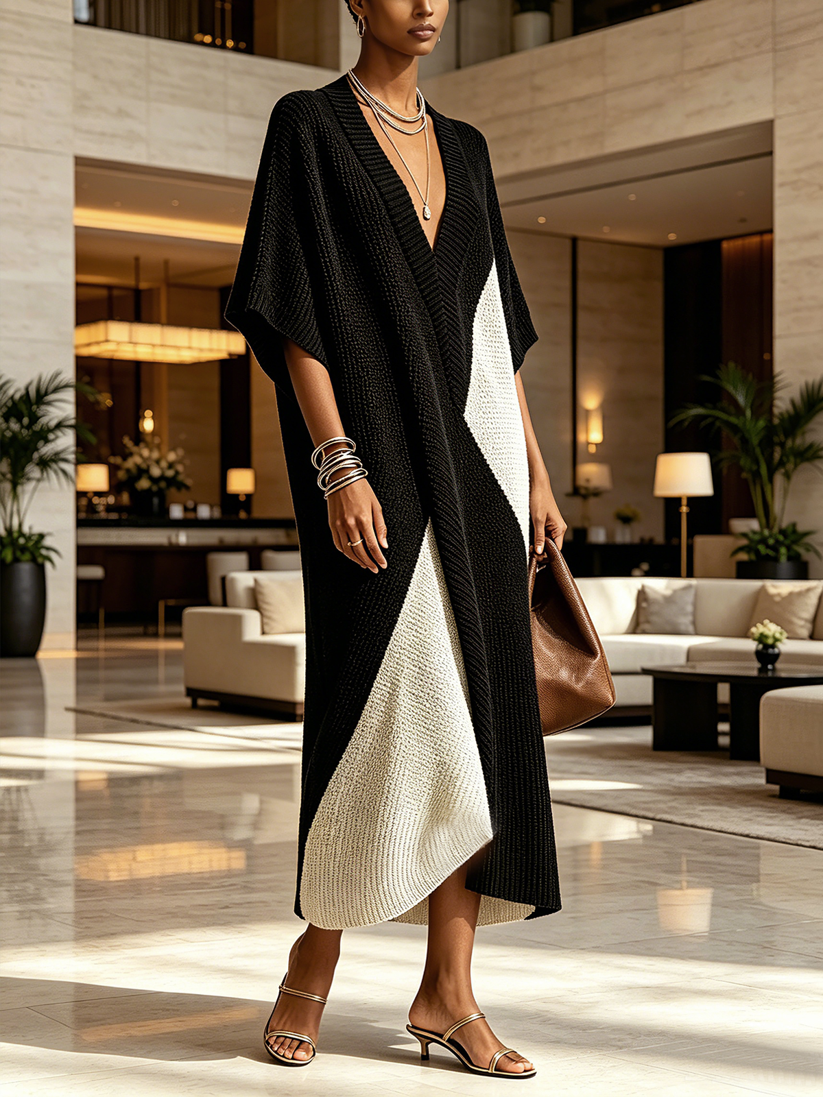 Véra Ebony and Ivory Dress