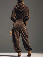 Vivienne Velvet Hoodie and Trousers Set