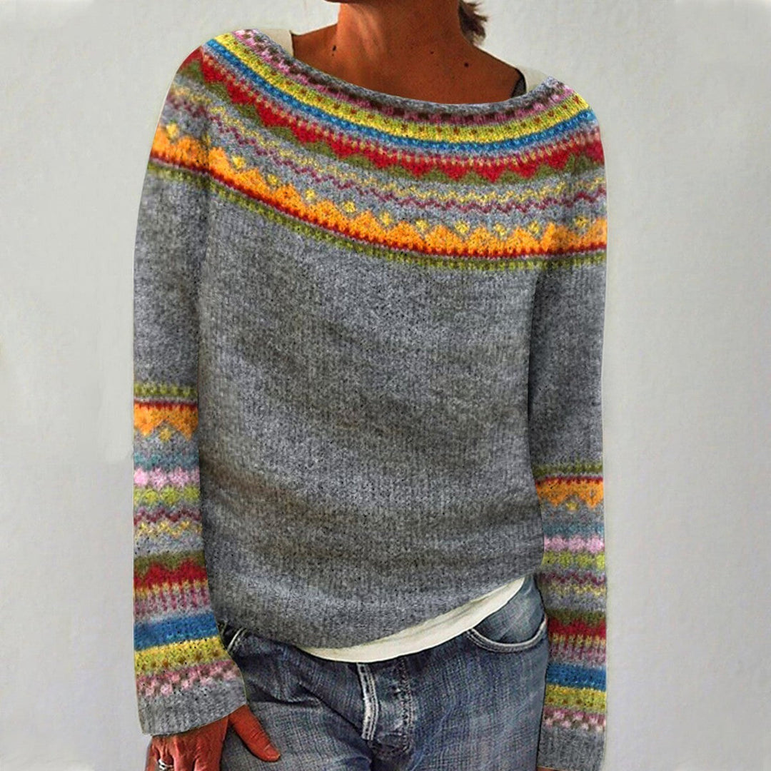 Women's Fair Isle Knit Pullover Sweater