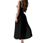 DELLA™ – Square Neck Tie-Back Midi Dress
