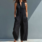 Cecelia™ | Sleeveless Mandarin Jumpsuit