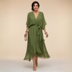 Marta™ | Sandra Chiffon V-Neck Dress