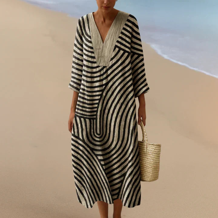 ELARA | MONOCHROME MAXI DRESS