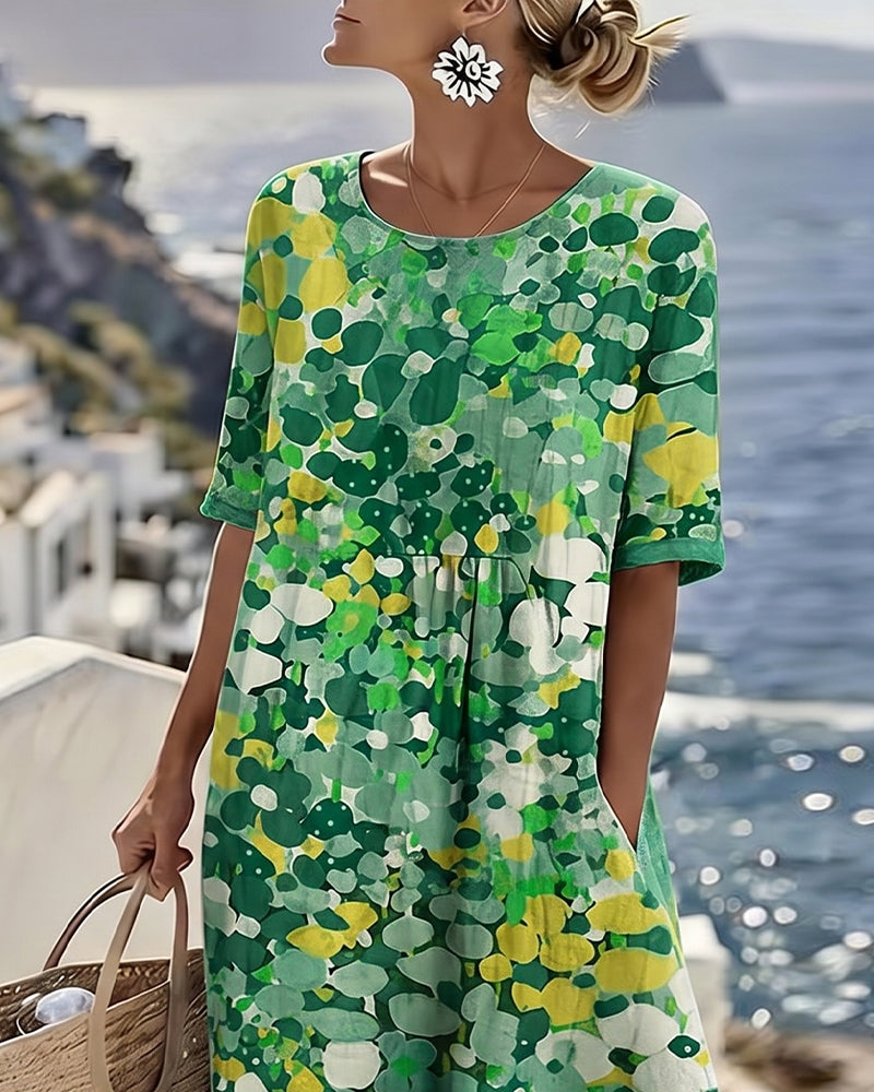 Elena | Loose & Light Floral Midi Dress