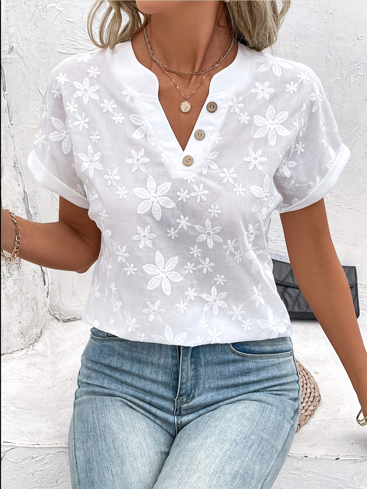 Hazel | Floral V-Neck Blouse