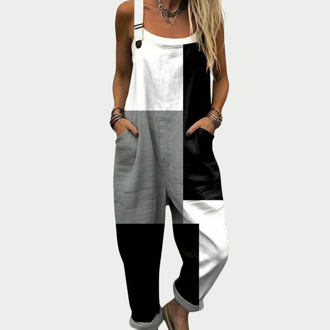 Women's Printed Relaxed Fit Dungarees
