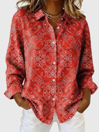 Joanna Paisley Button-Up Blouse detail