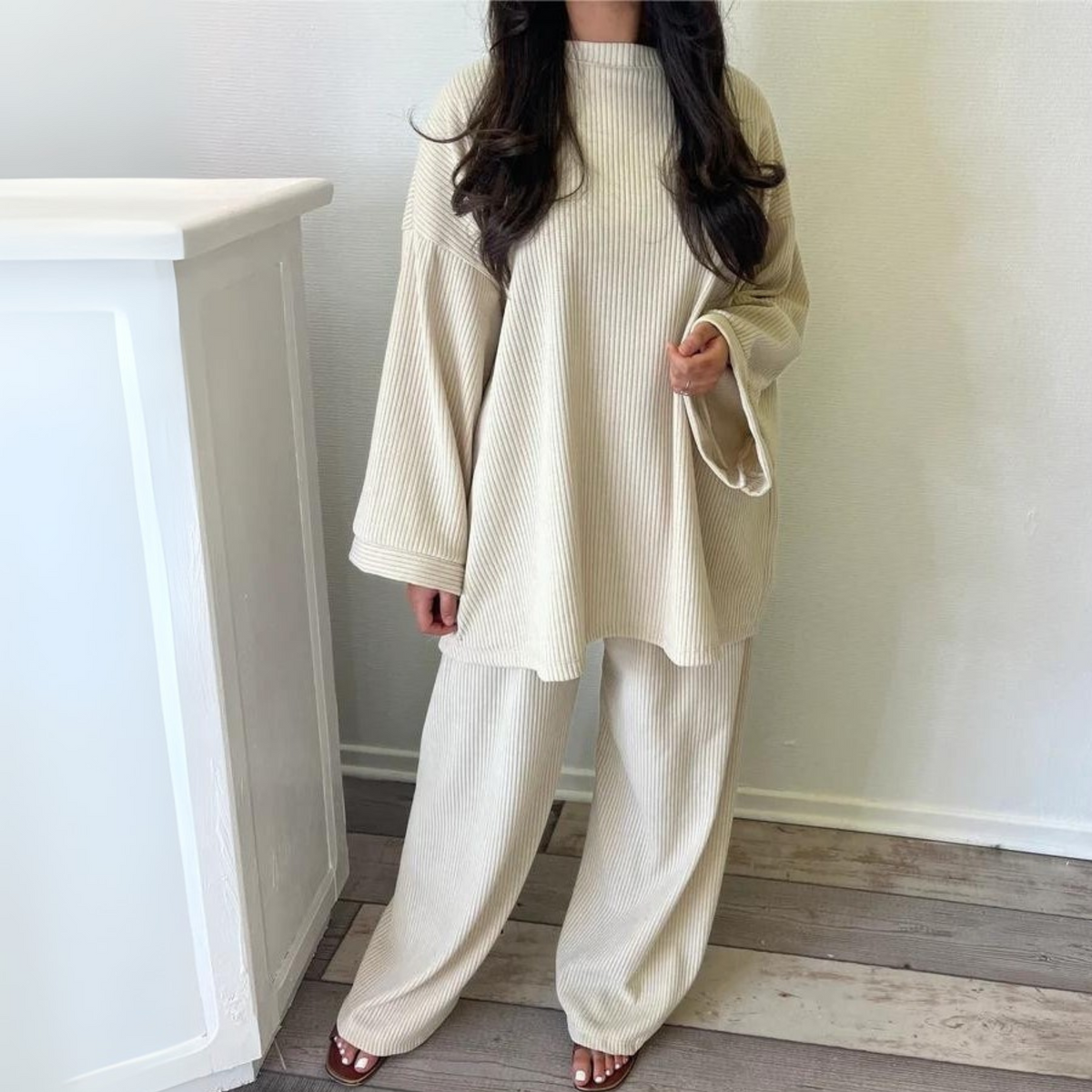 UNI™ - Casual Loose Top and Wide Leg Pants Set