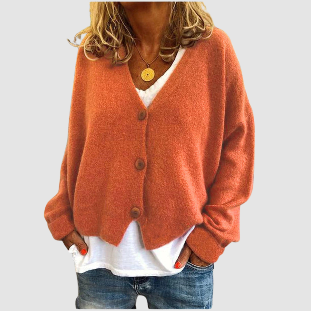 Maxine Knit Cardigan - Orange