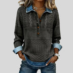 Azalea Collared Knit Jumper detail