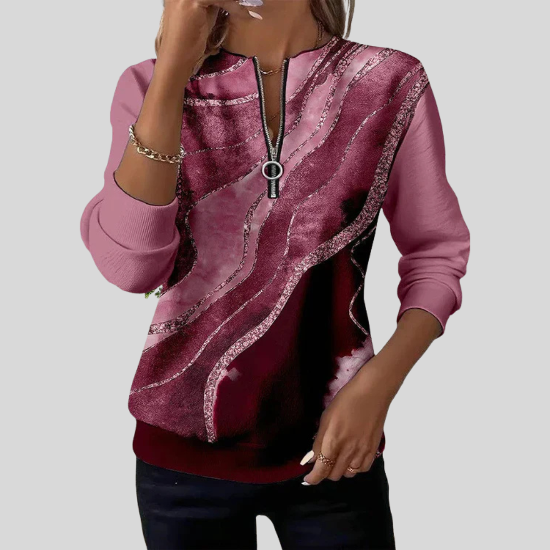 Nirvelle Vintage Print Sweatshirt - Rosy Mauve