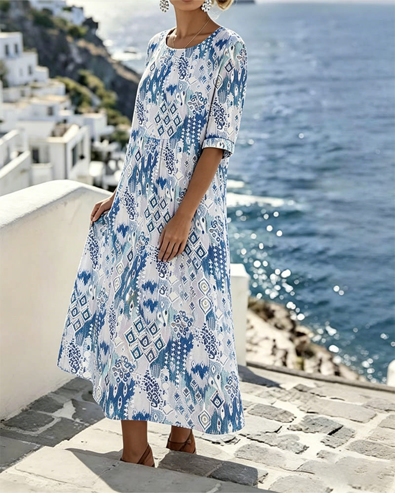 Emma | Loose & Light Floral Midi Dress