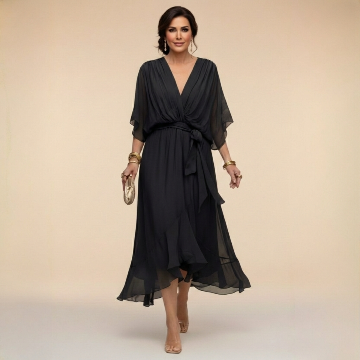 Tabitha | Flowing V-Neck Silhouette Dress