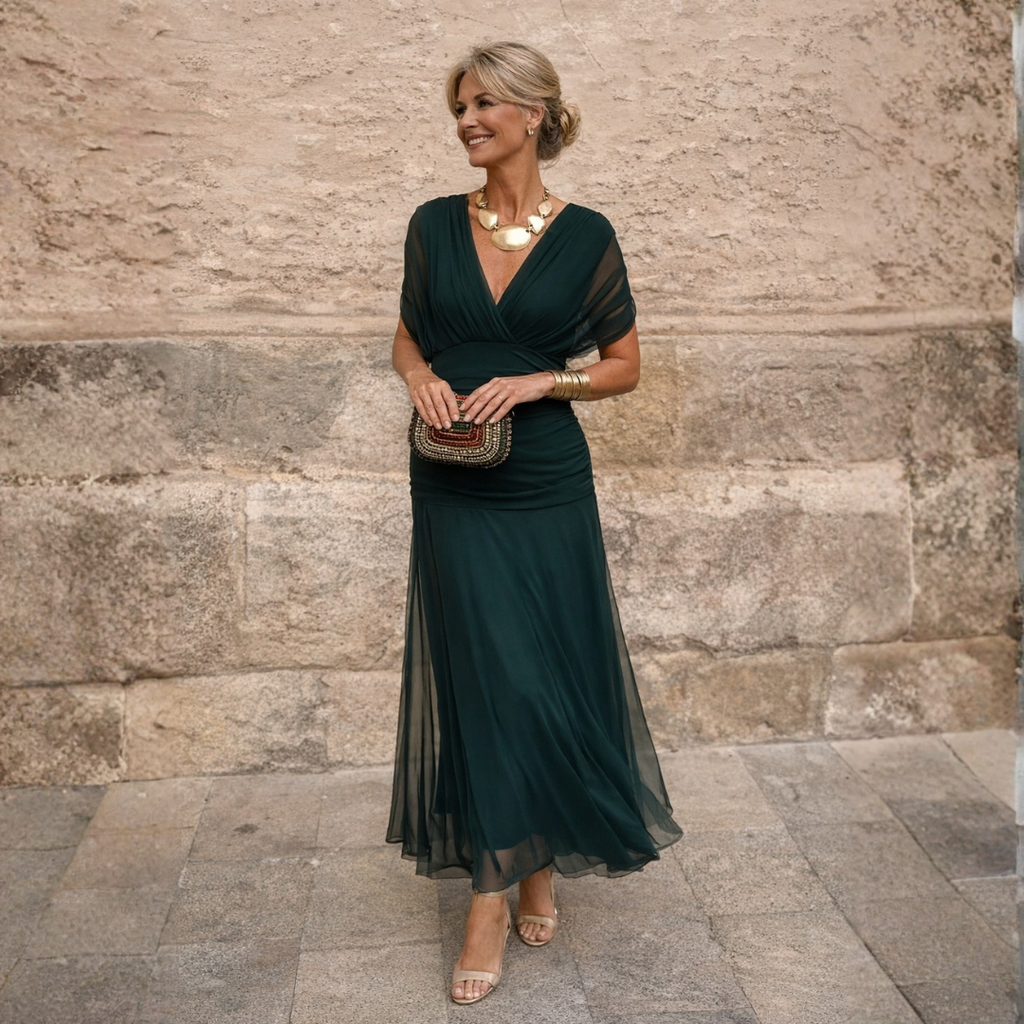 Wilhelmina | Off-Shoulder Maxi Dress