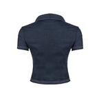 NICOLE™ – Stylish Fitted Collared Short Sleeve Shirt