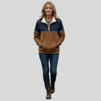 Alvette Sherpa Collar Half-Zip Pullover - 3