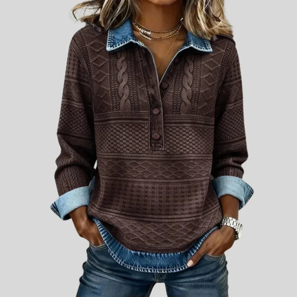 Azalea Collared Knit Jumper detail 2