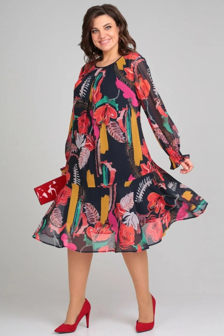 Floravine™ | Modern Floral Dress