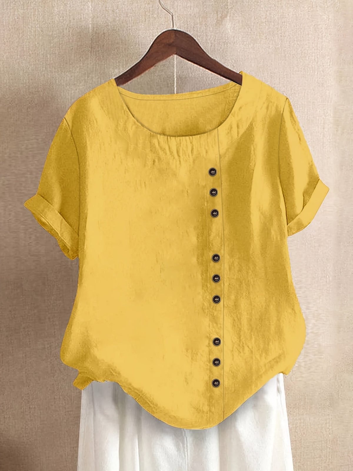 Claire | Relaxed Button Detail Blouse