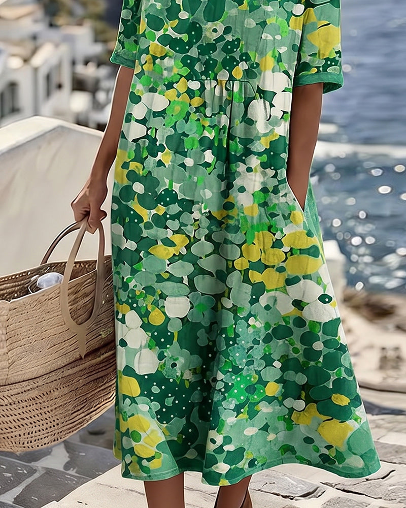 Elena | Loose & Light Floral Midi Dress
