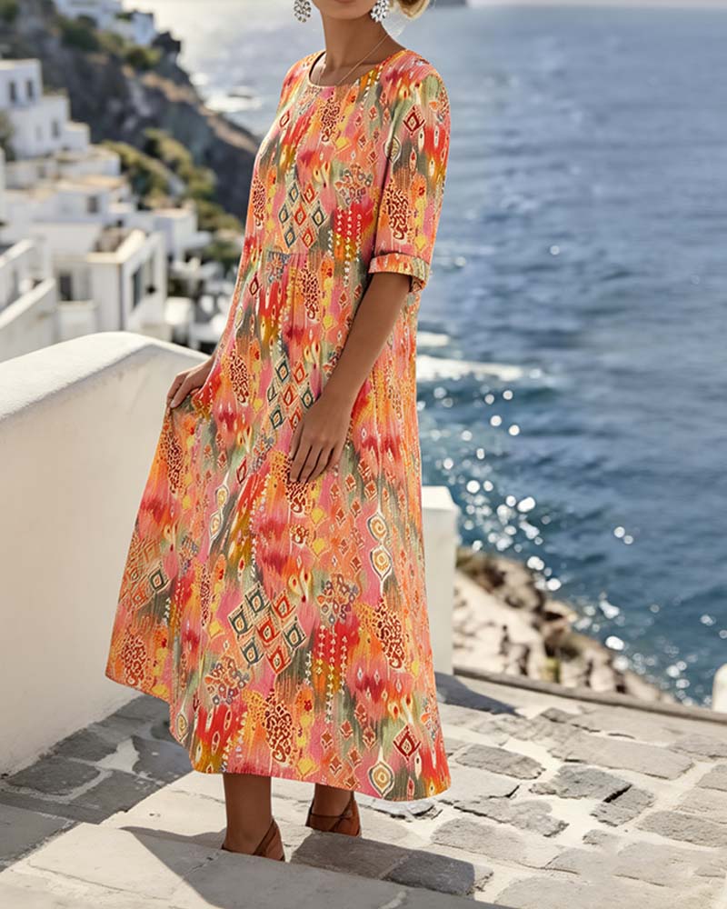 Emma | Loose & Light Floral Midi Dress