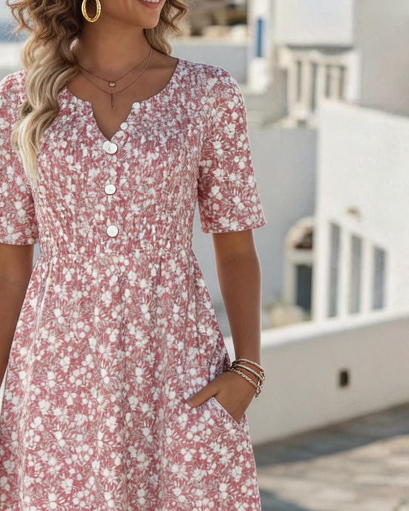 Carmen | Loose & Light Floral Midi Dress