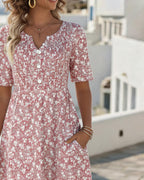 Carmen | Loose & Light Floral Midi Dress