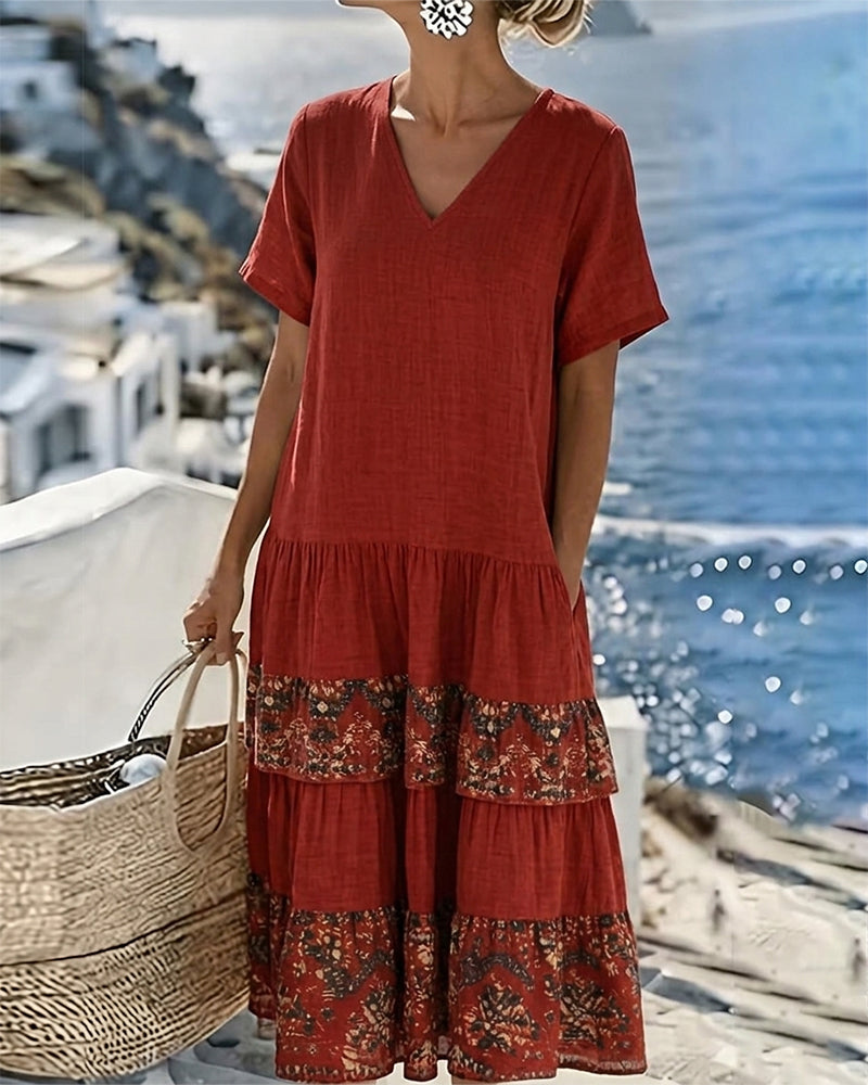Martina | Loose & Light Floral Midi Dress