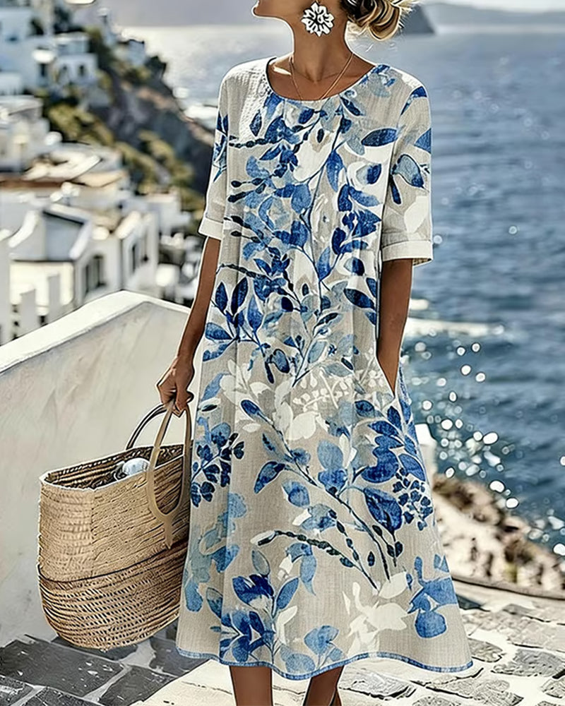 Alba | Loose & Light Floral Midi Dress