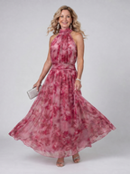 Avien | Soft Halter Neck Midi Dress