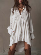 Anastasia™ | Lace Shirt Mini Dress