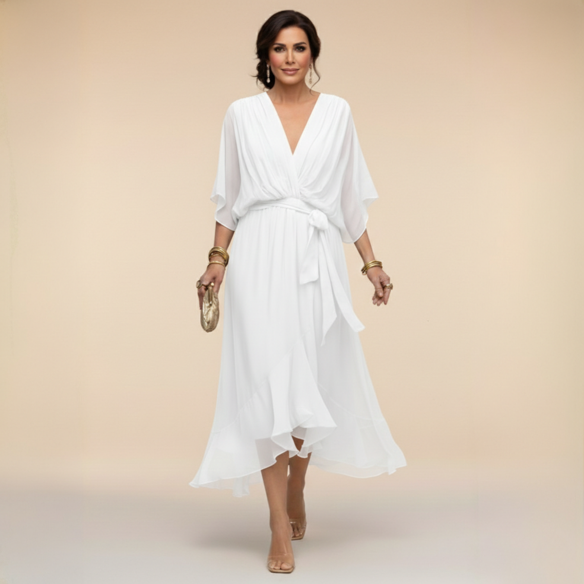 Tabitha | Flowing V-Neck Silhouette Dress