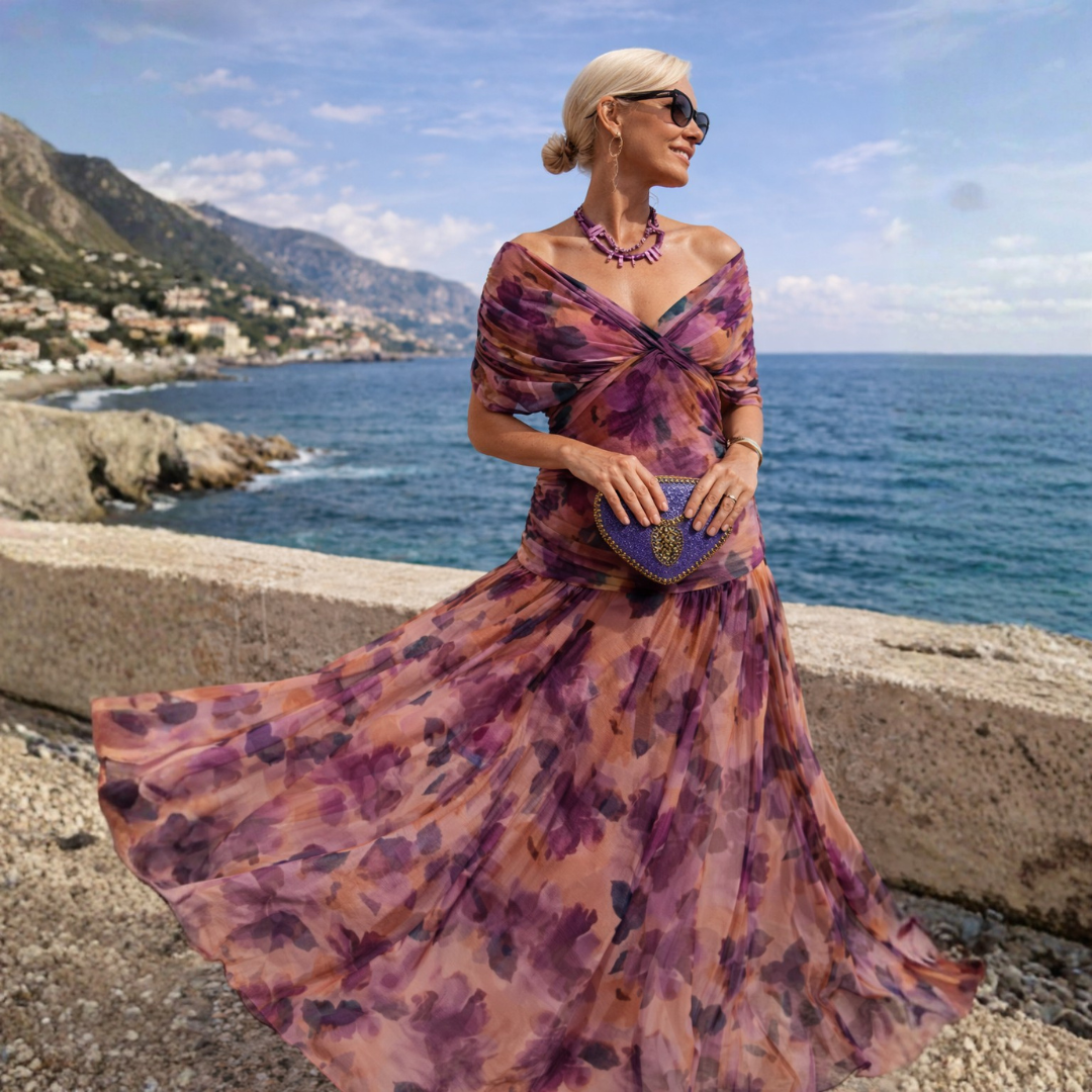 Wilhelmina | Off-Shoulder Maxi Dress