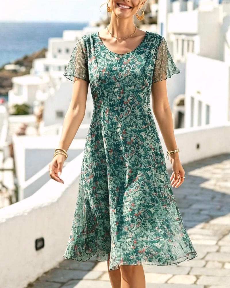 Ana | Loose & Light Floral Midi Dress