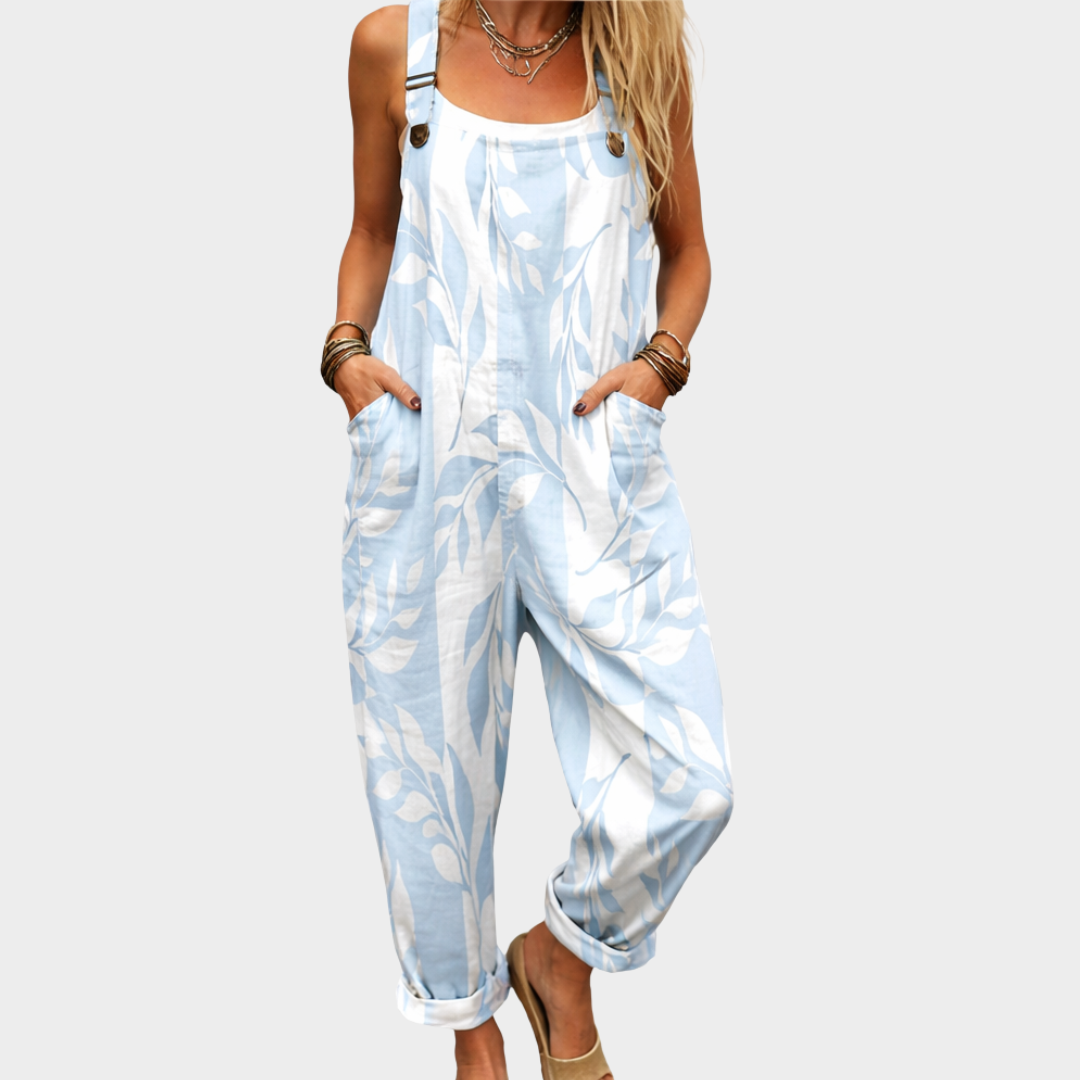 Women's Relaxed Fit Printed Dungarees