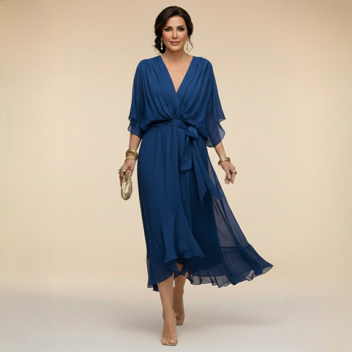 Marta™ | Sandra Chiffon V-Neck Dress